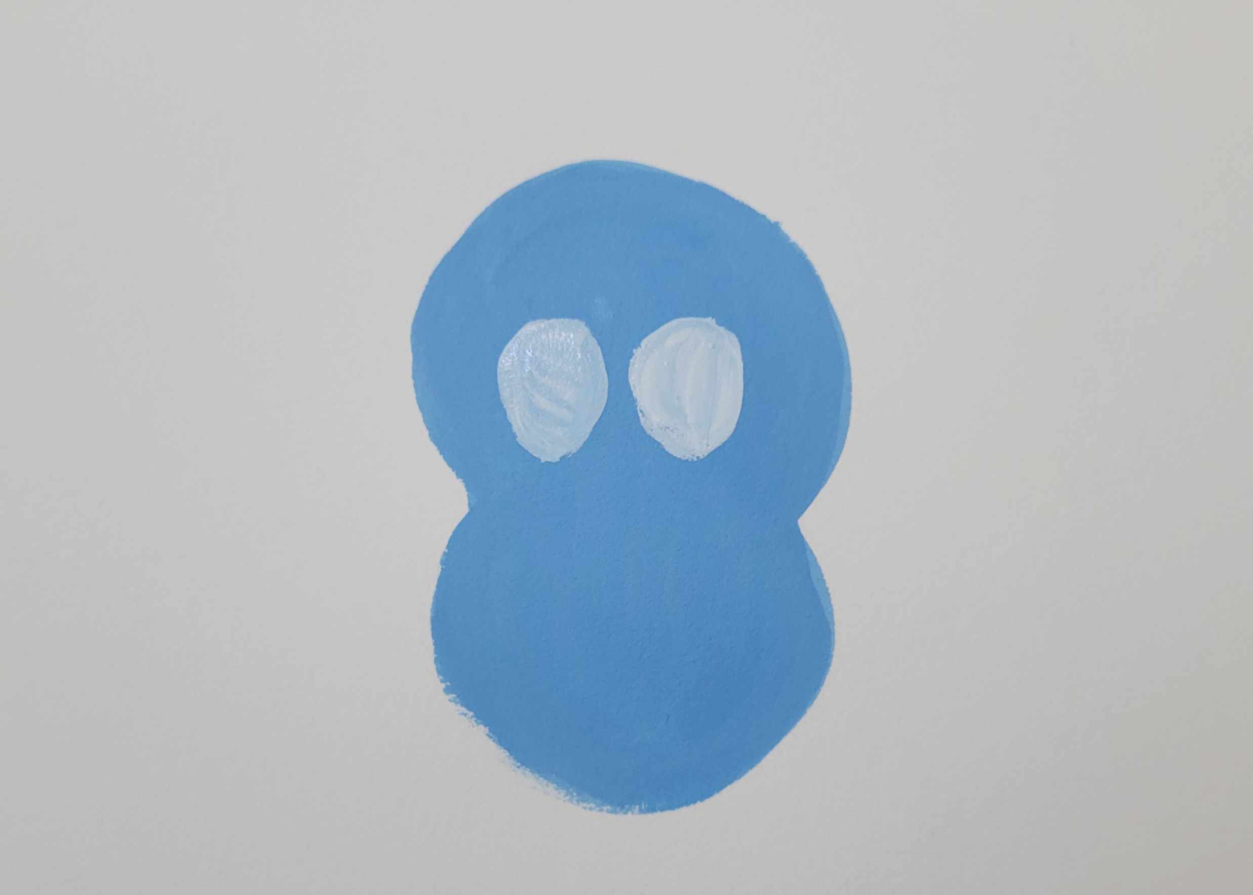 Head shape with eye shapes added